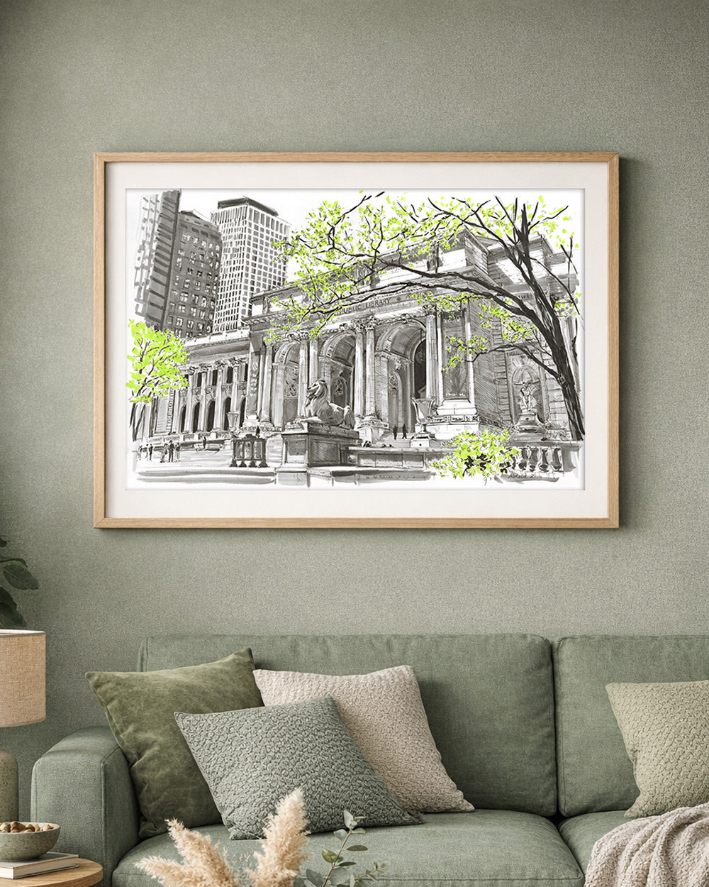 NYC Public Library Art Print