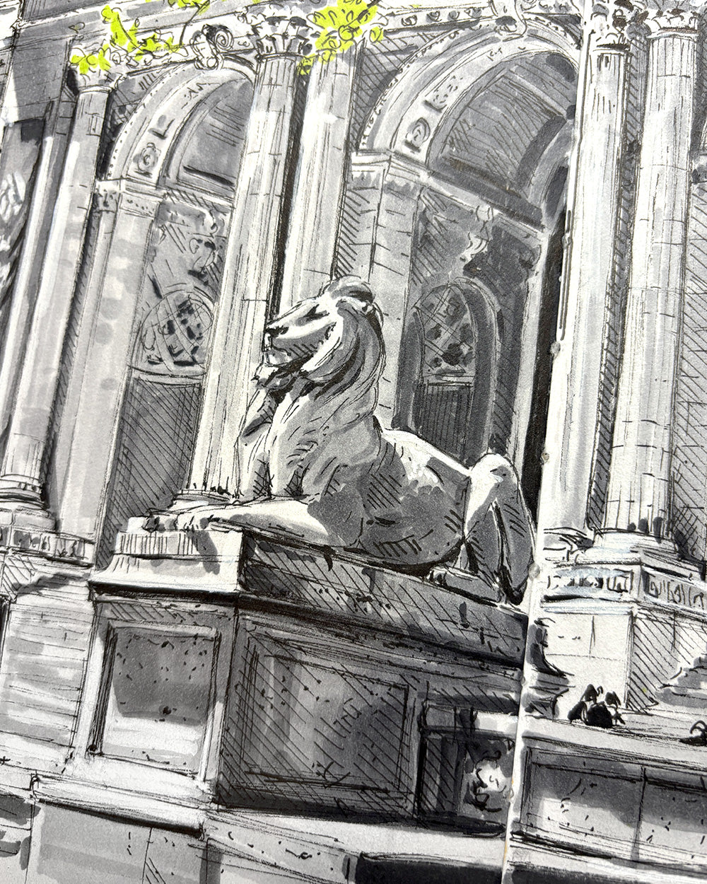 NYC Public Library Art Print