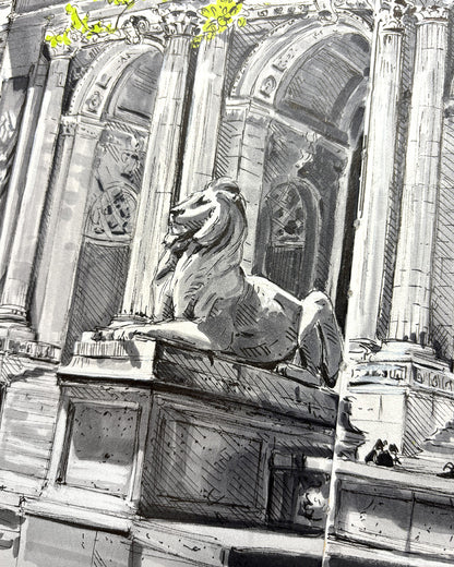 NYC Public Library Art Print