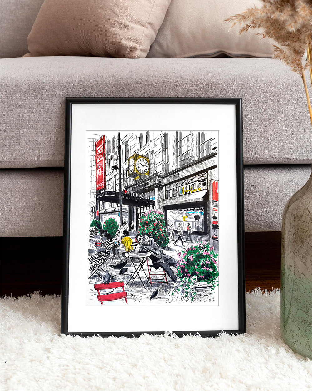 Macy's Clock, Herald Square Art Print