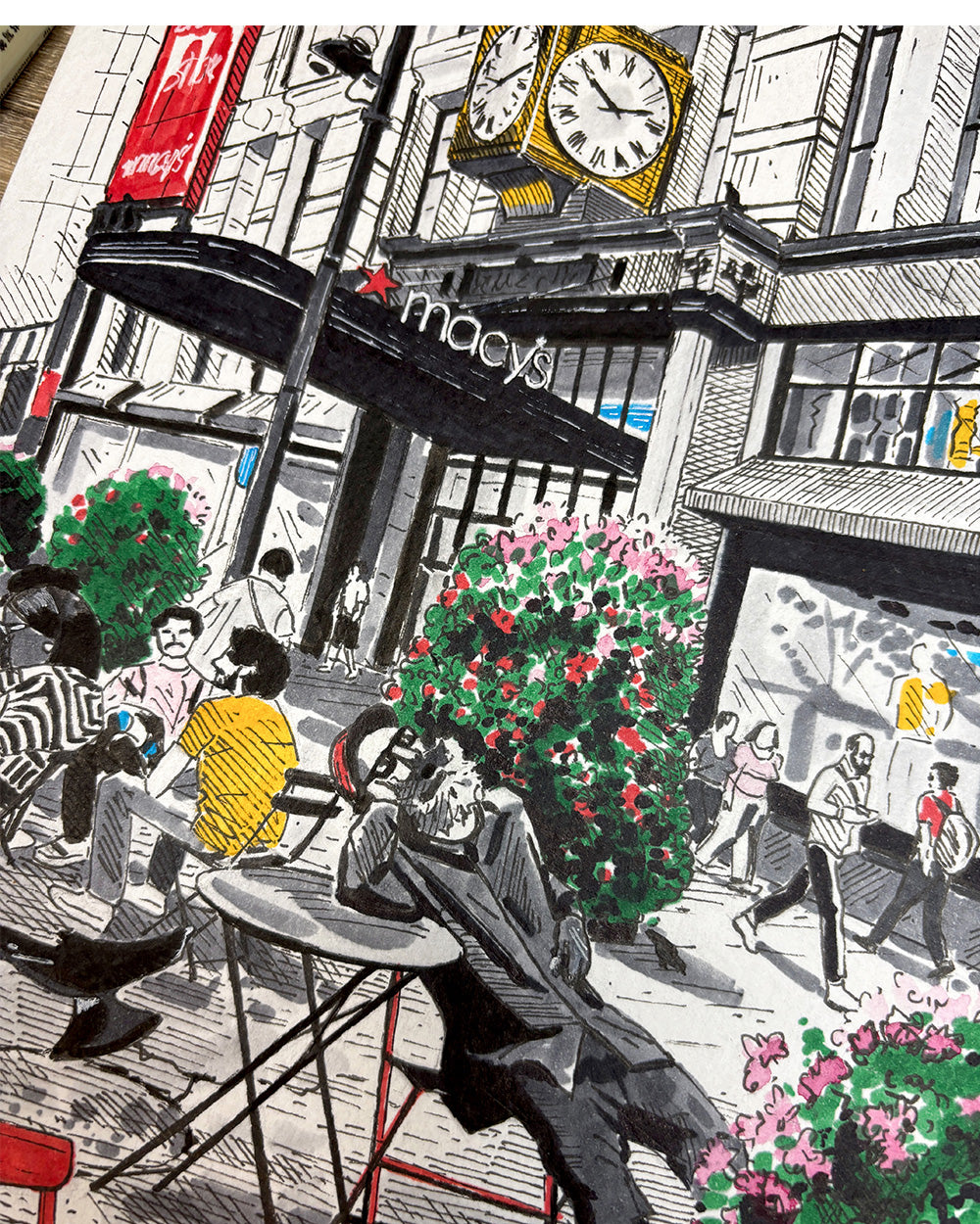 Macy's Clock, Herald Square Art Print