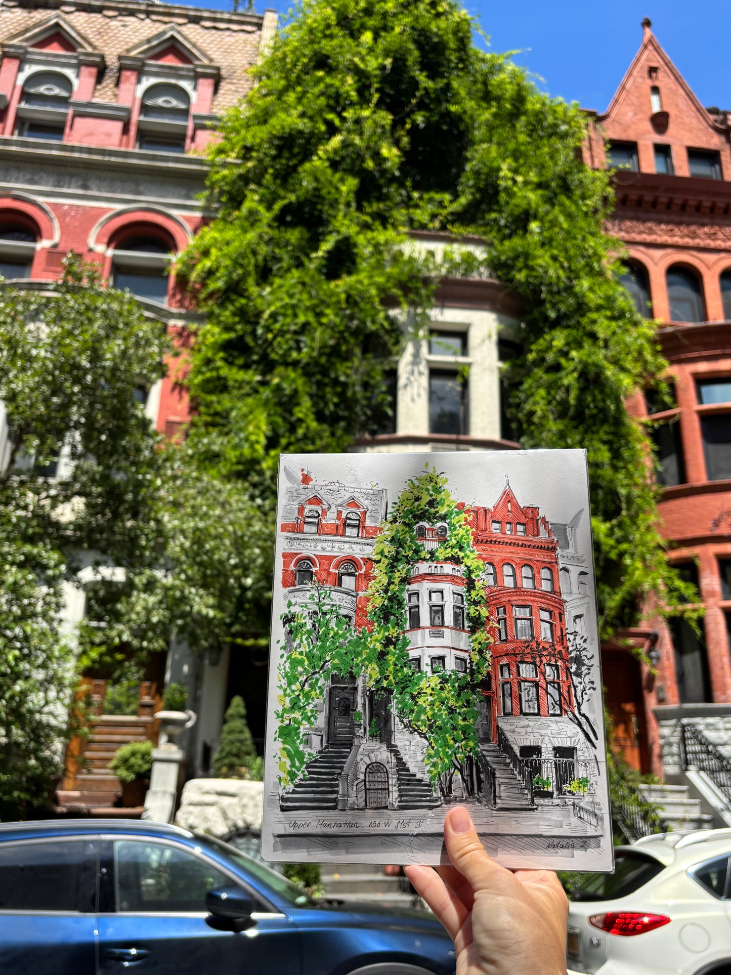 Upper Manhattan Brownstones Art Print