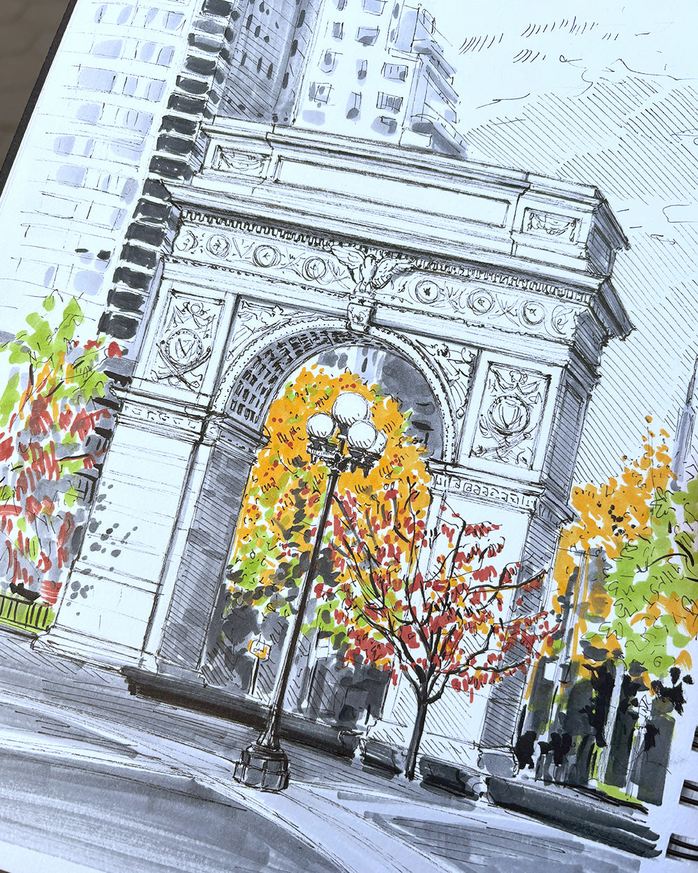 Washington Square Arch in Fall