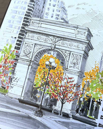Washington Square Arch in Fall