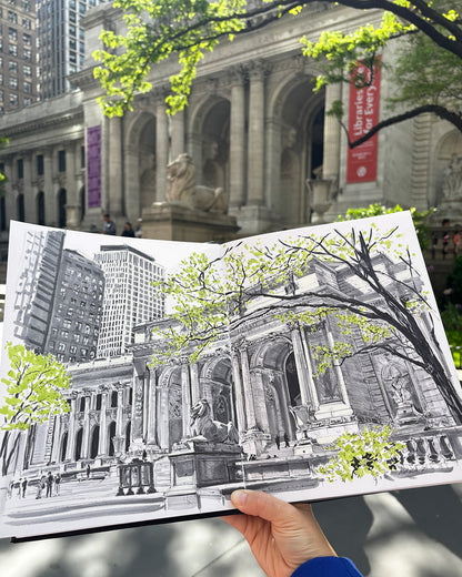 NYC Public Library Art Print