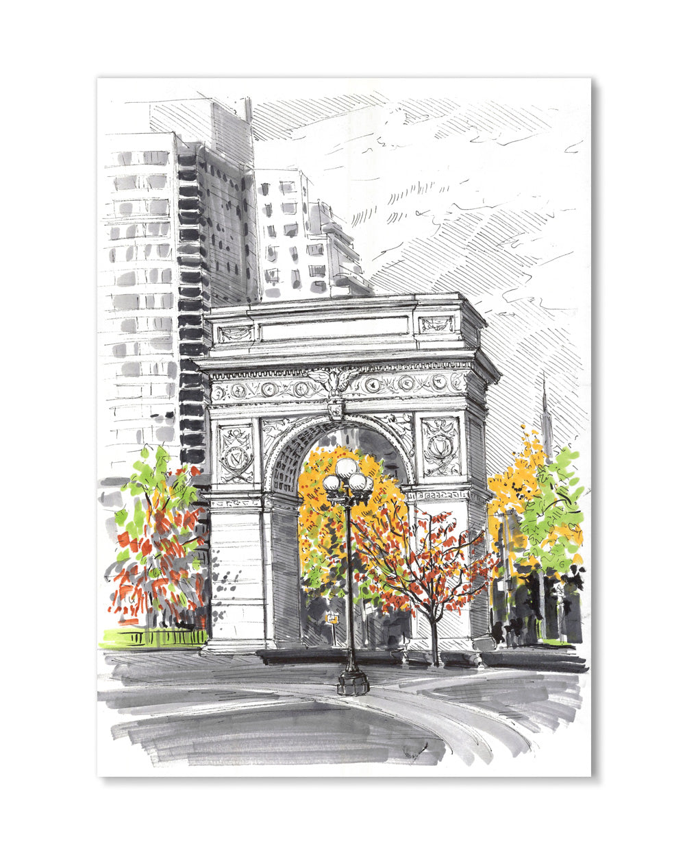 Washington Square Arch in Fall