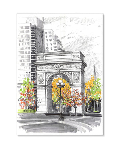 Washington Square Arch in Fall