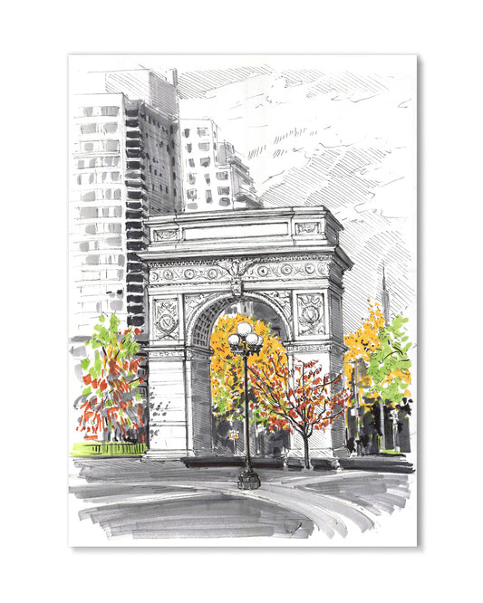 Washington Square Arch in Fall