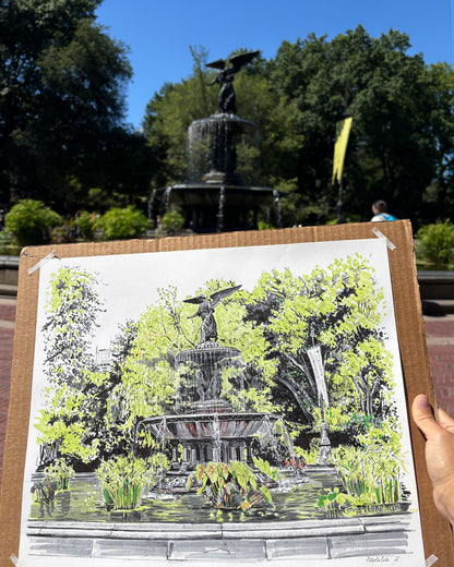 Bethesda Fountain, Central Park Art Print