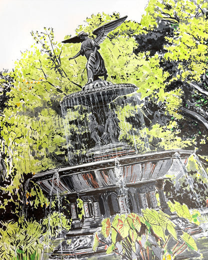 Bethesda Fountain, Central Park Art Print