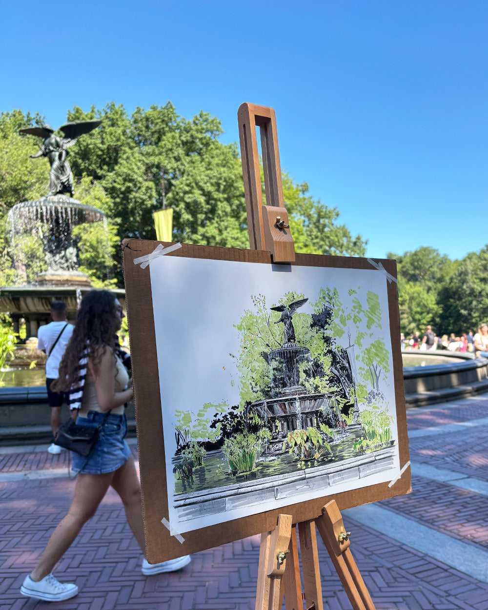 Bethesda Fountain, Central Park Art Print
