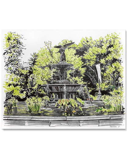 Bethesda Fountain, Central Park Art Print