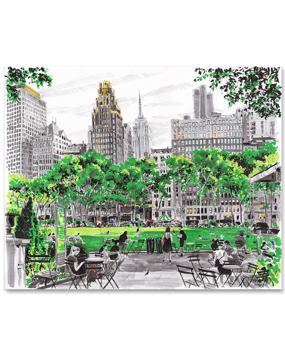 Bryant Park Art Print