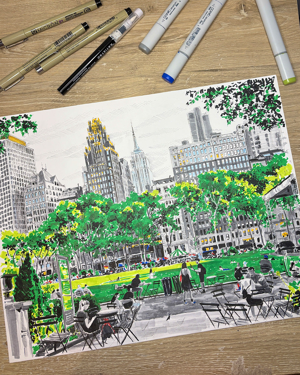 Bryant Park Art Print