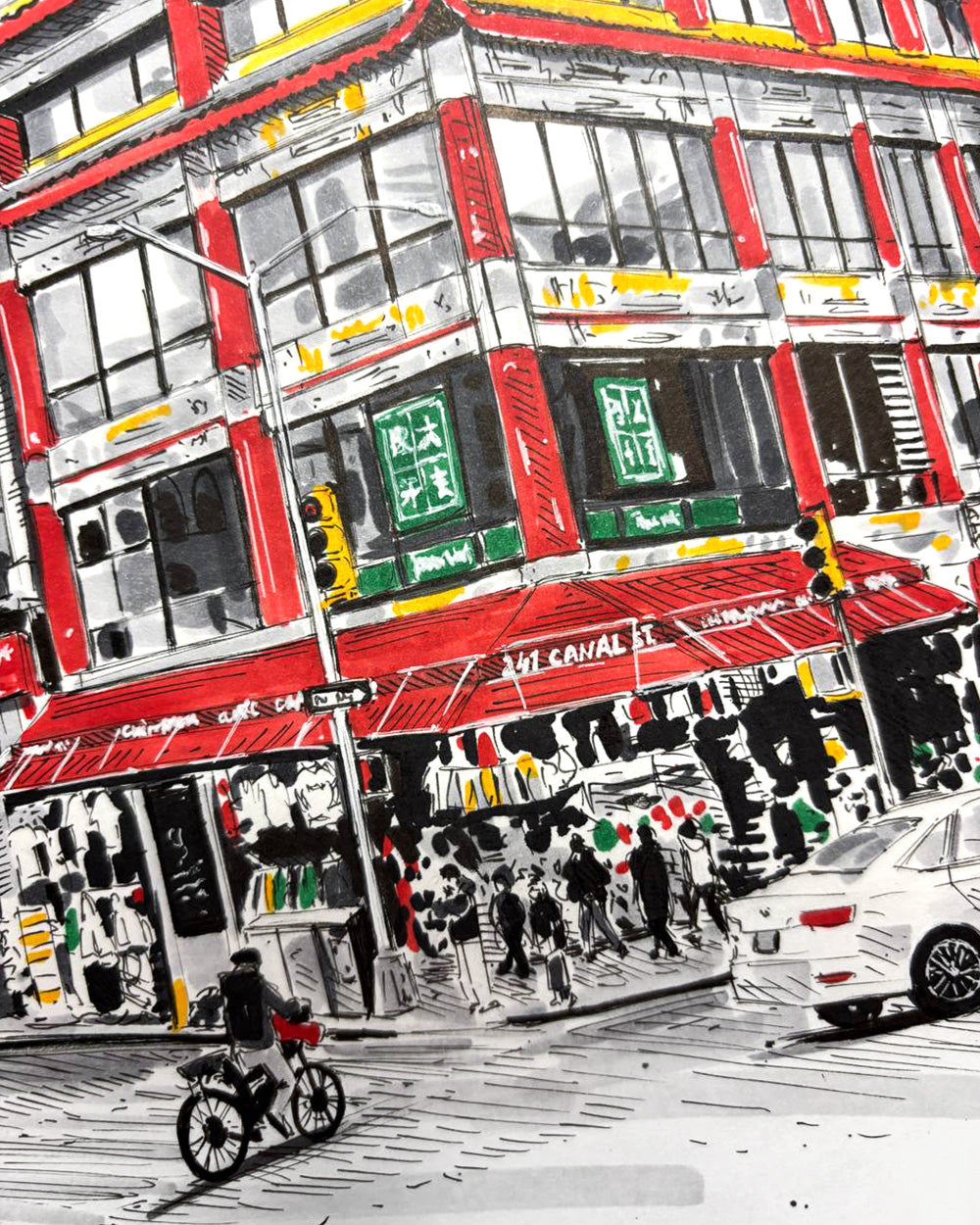 Chinatown Corner Art Print