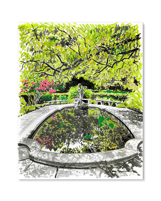 Conservatory Garden, Central Park Art Print