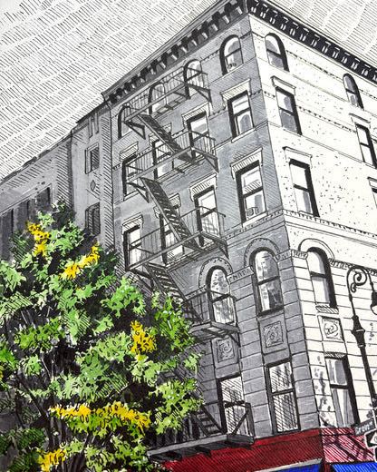 Friends Apartment Building Art Print