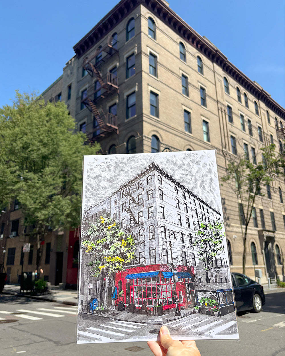 Friends Apartment Building Art Print