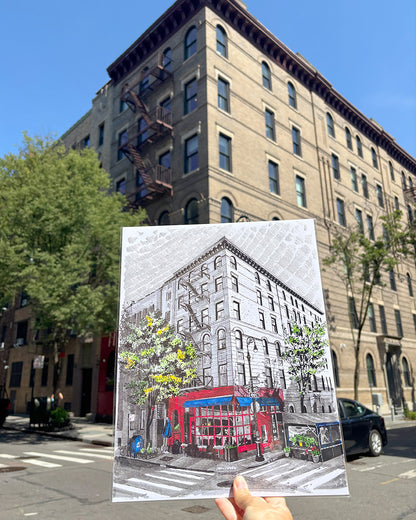 Friends Apartment Building Art Print