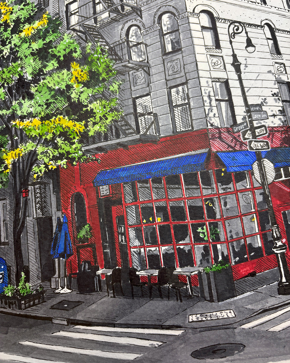 Friends Apartment Building Art Print