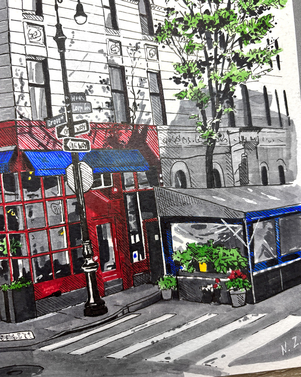 Friends Apartment Building Art Print
