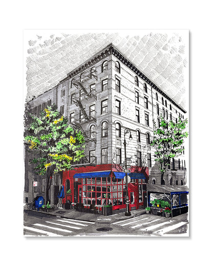Friends Apartment Building Art Print