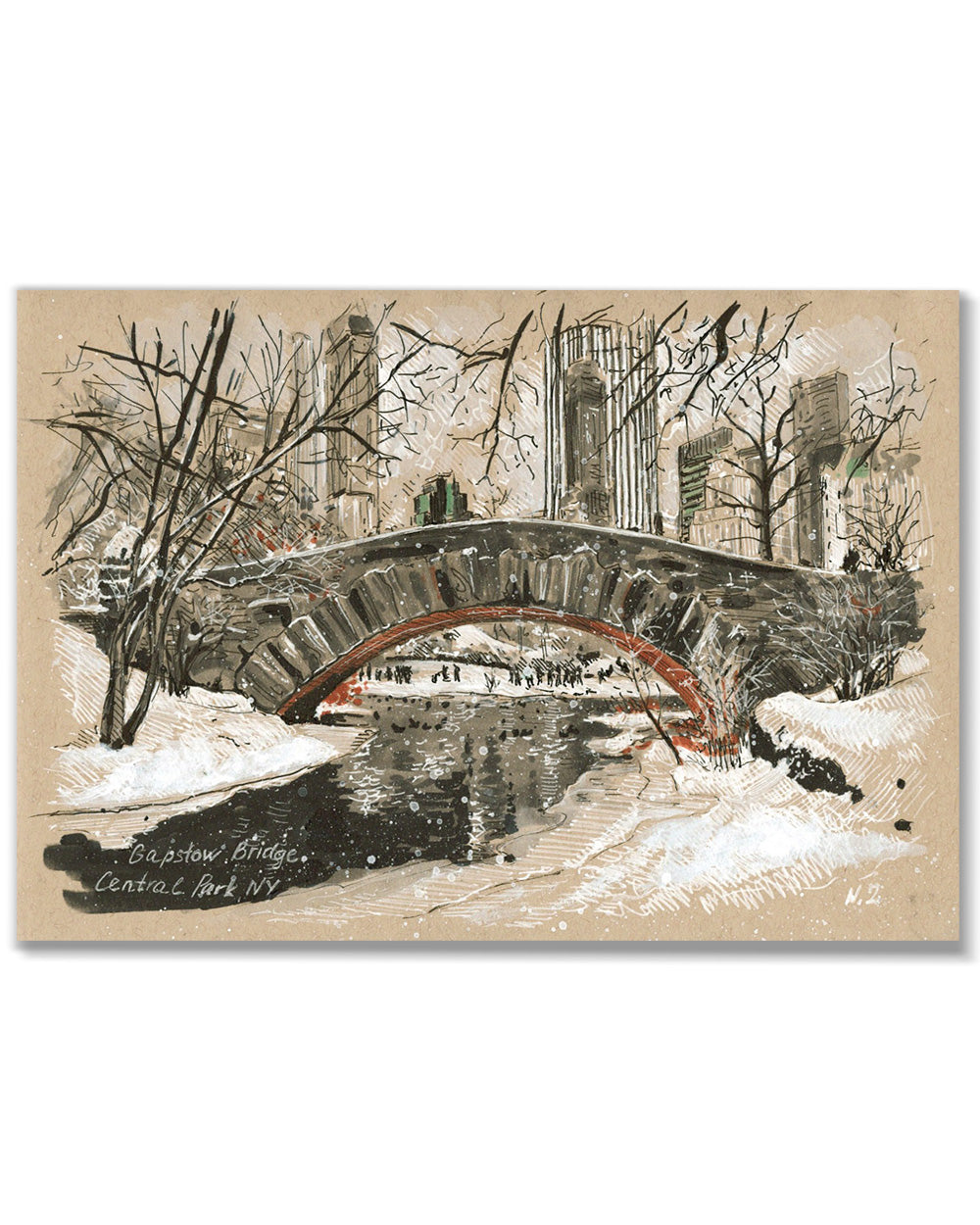 Gapstow Bridge in Winter
