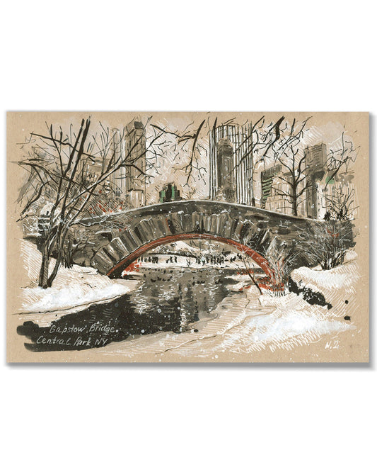 Gapstow Bridge in Winter