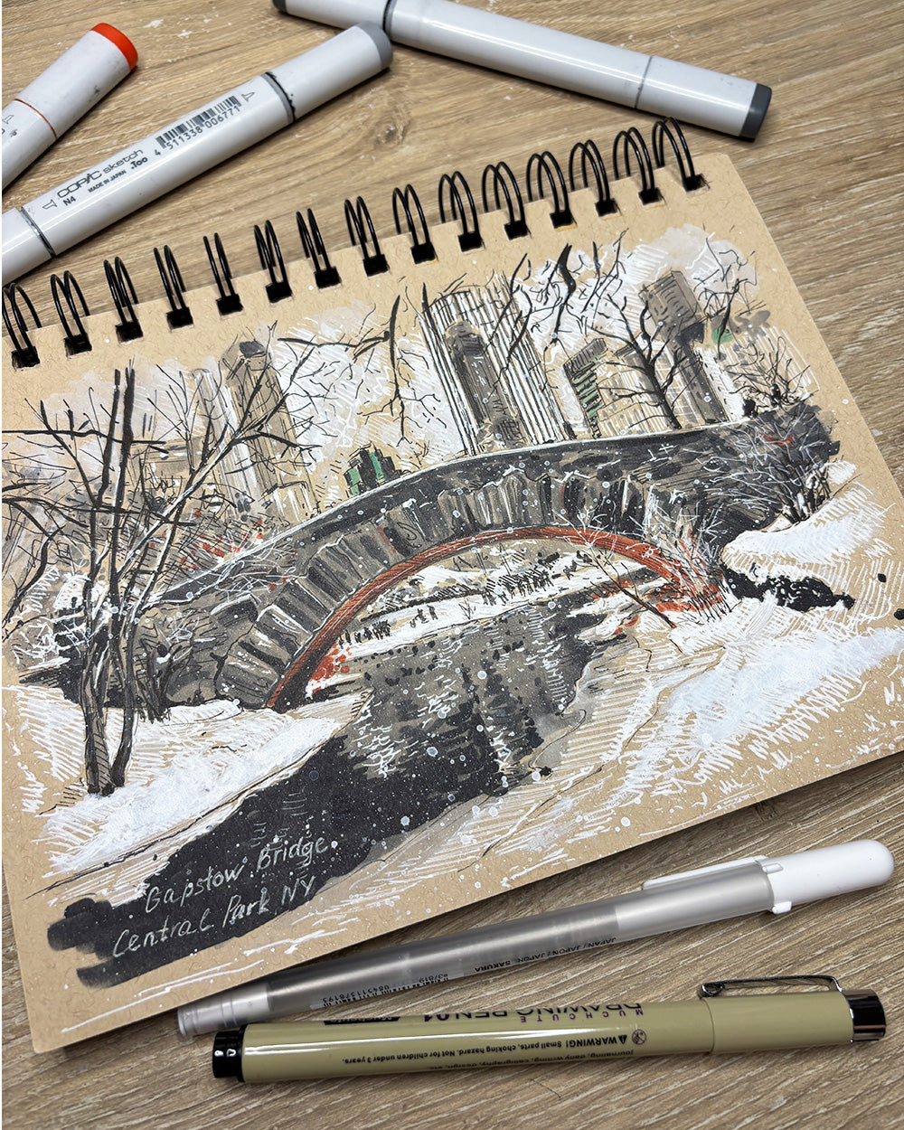 Gapstow Bridge in Winter