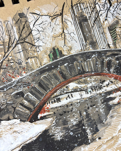 Gapstow Bridge in Winter