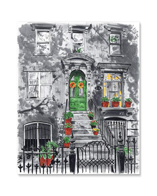Park Slope Brownstone Art Print