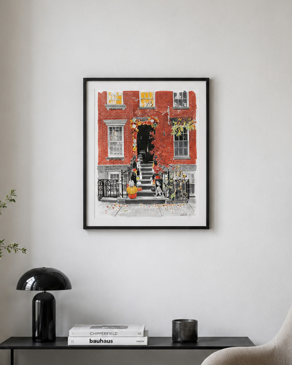 Halloween Townhouse Art Print