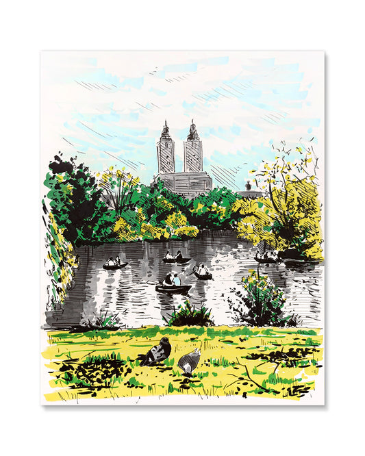 Central Park Lake Art Print