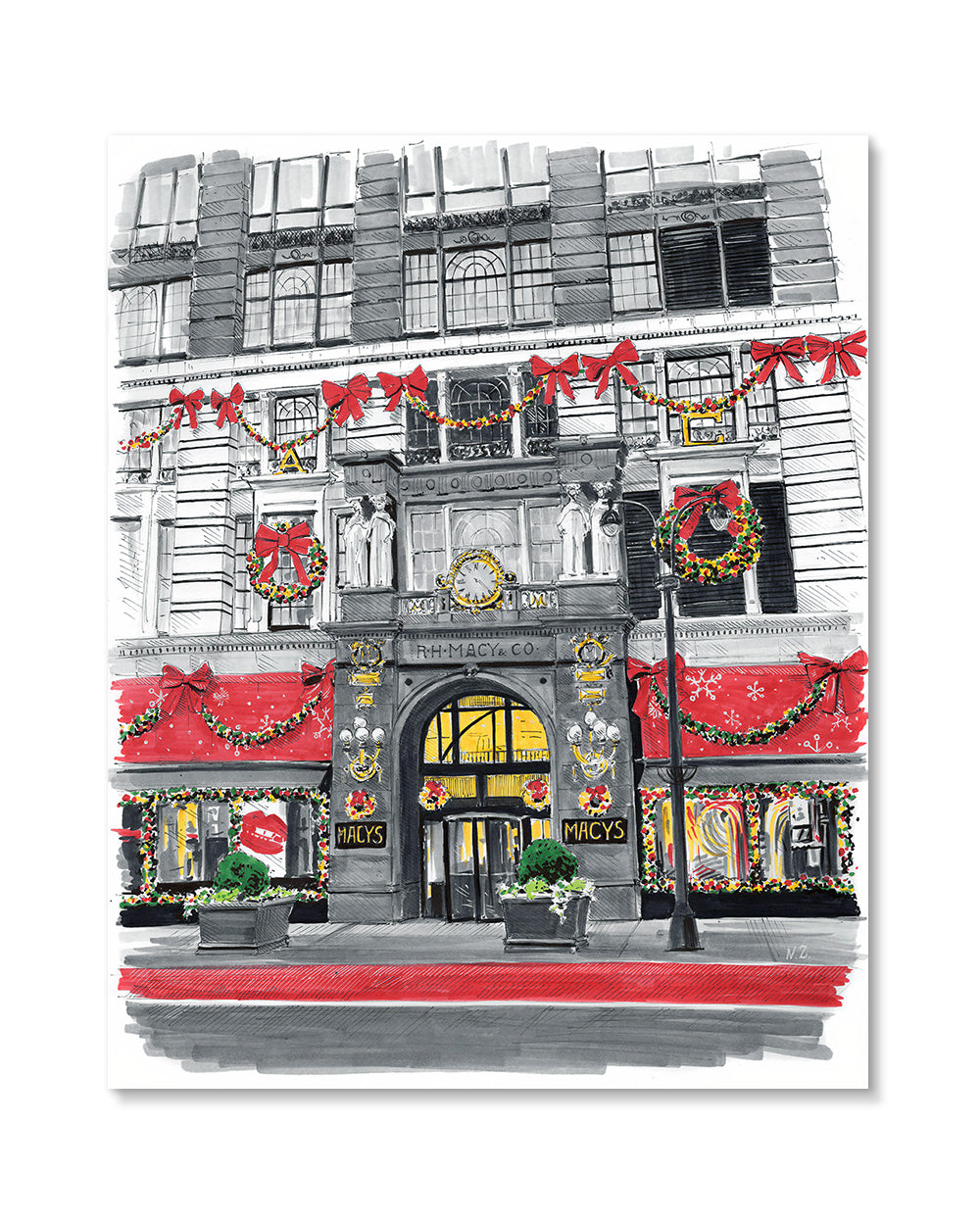 Christmas Macy's Art Print