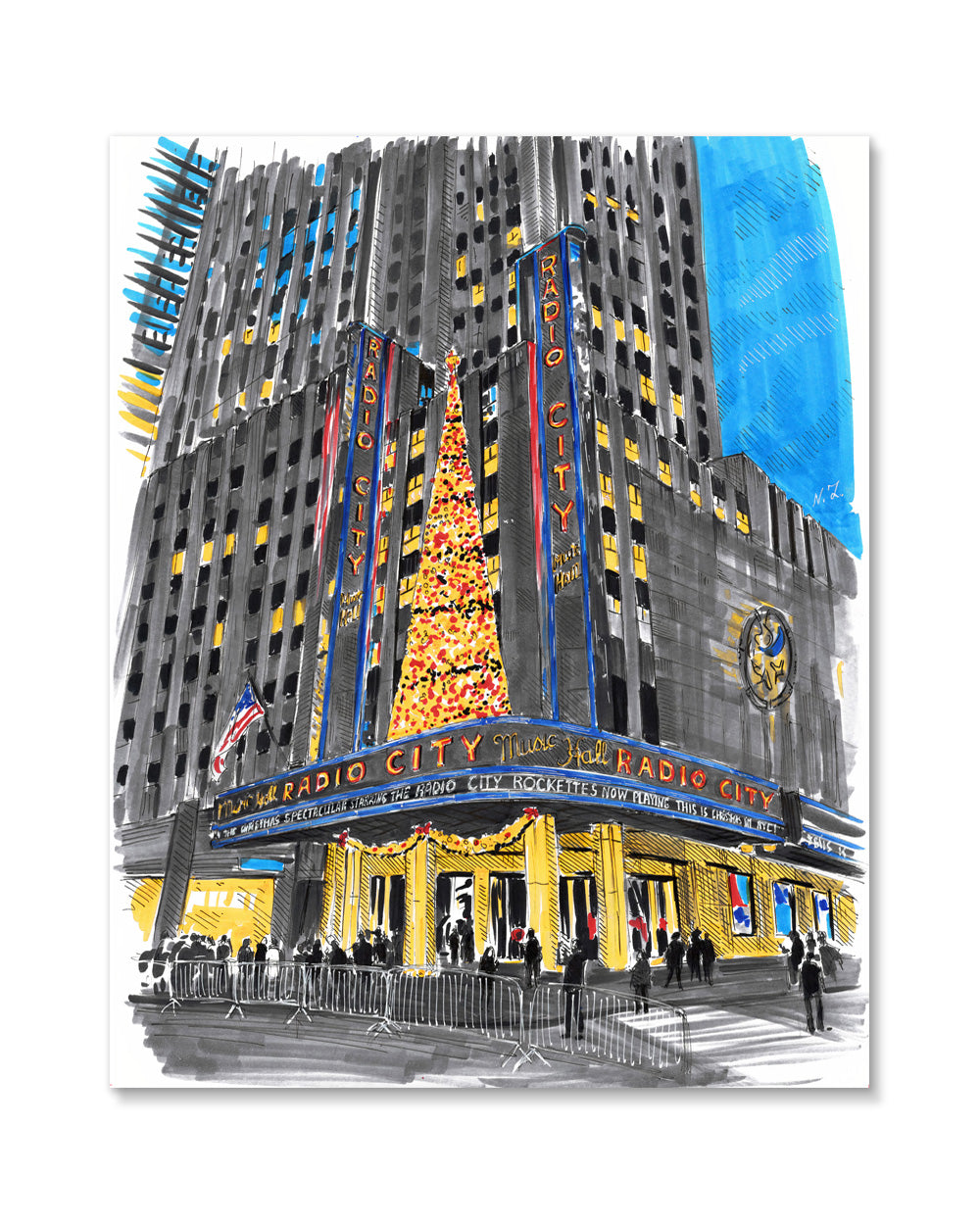 Radio City Music Hall Art Print