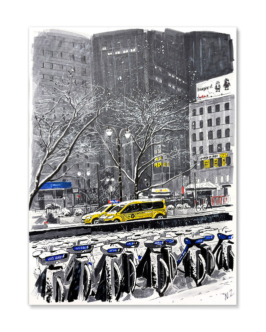Snowy Evening in Midtown