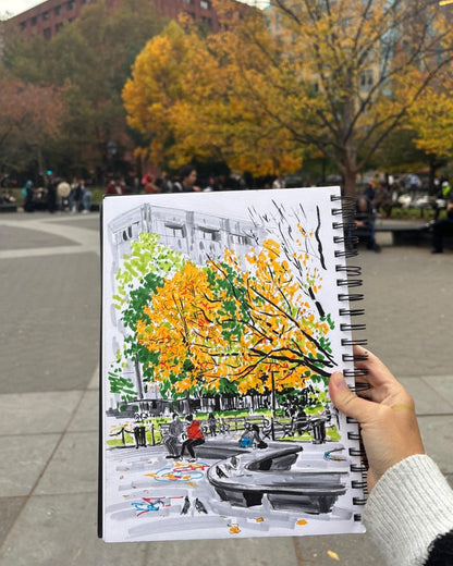 Washington Square Park in Fall Art Print