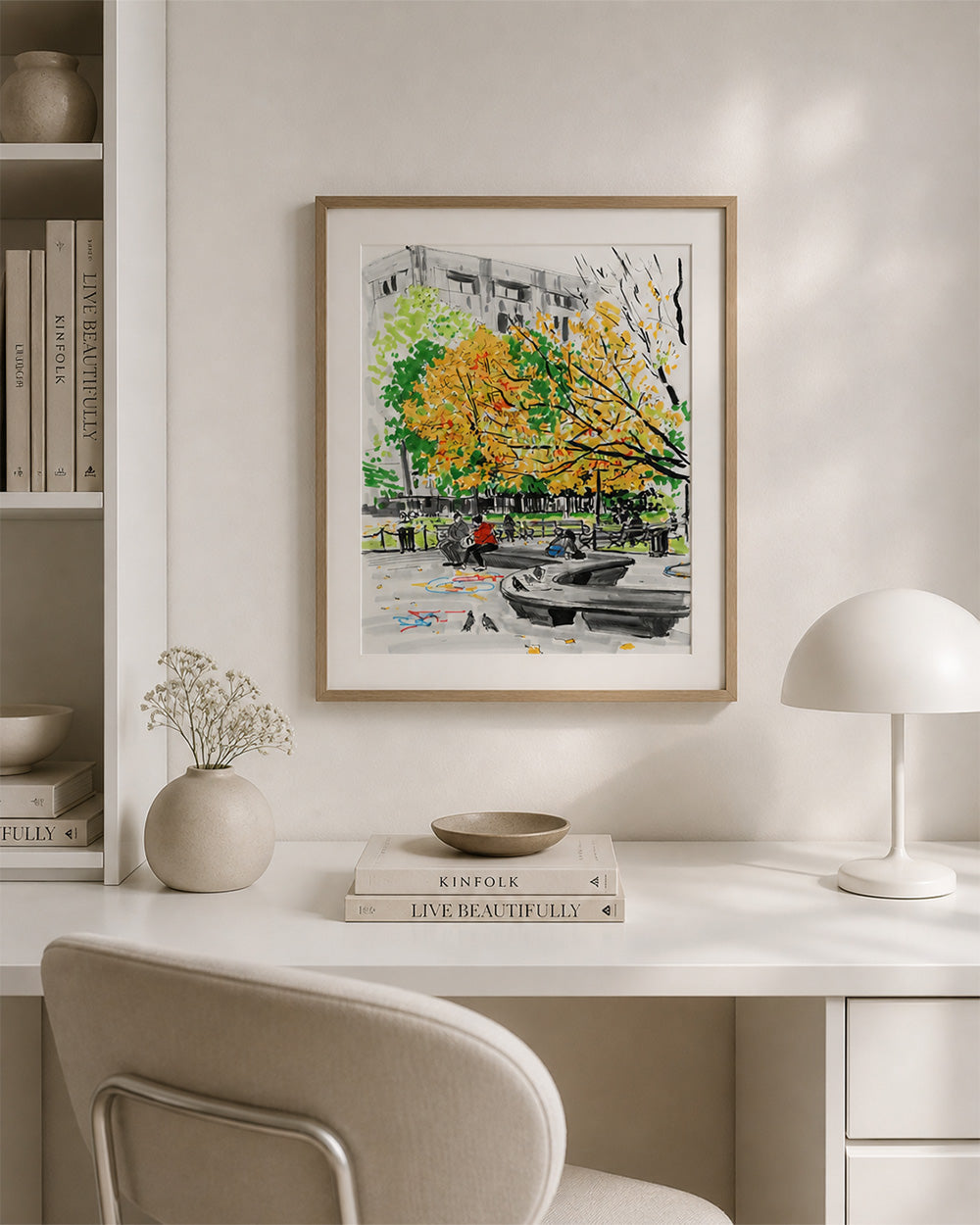 Washington Square Park in Fall Art Print