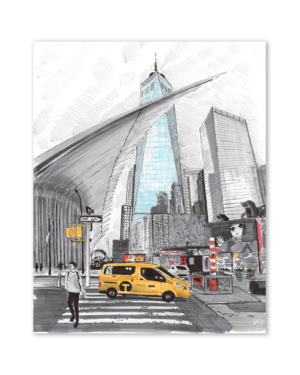 The Oculus and One World Trade Center Art print